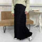 ブラック | ベロアプリーツスカート | non-hedge 