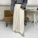 アイボリー | ベロアプリーツスカート | non-hedge 