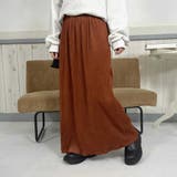 オレンジ | ベロアプリーツスカート | non-hedge 