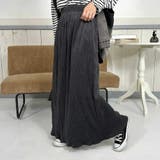 チャコール | ベロアプリーツスカート | non-hedge 