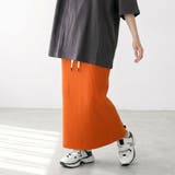 オレンジ系その他 | リブIラインスカート | non-hedge 
