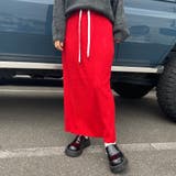 レッド | リブIラインスカート | non-hedge