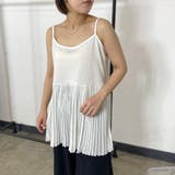 オフホワイト | 裾プリーツキャミソール | non-hedge 