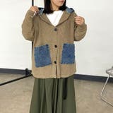 デニム切替フードカーディガン | non-hedge  | 詳細画像8 