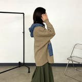 デニム切替フードカーディガン | non-hedge  | 詳細画像9 