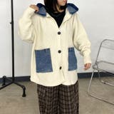 デニム切替フードカーディガン | non-hedge  | 詳細画像13 