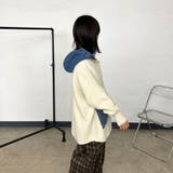 デニム切替フードカーディガン | non-hedge  | 詳細画像14 