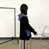 デニム切替フードカーディガン | non-hedge  | 詳細画像25 
