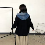 デニム切替フードカーディガン | non-hedge  | 詳細画像26 