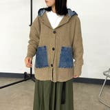 デニム切替フードカーディガン | non-hedge  | 詳細画像7 