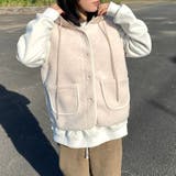 アイボリー | ニットフードボアベスト | non-hedge 