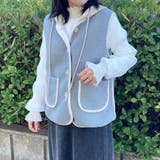 ニットフードボアベスト | non-hedge  | 詳細画像25 