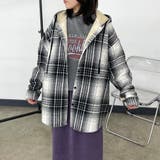 ブラック | 暖チェックフードシャツ | non-hedge 
