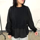 ブラック | シャツレイヤード風チュニック | non-hedge 