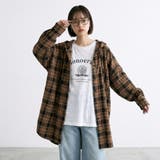 キャメル | チェックフードシャツ | non-hedge