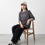 刺繍フリルドローコード7分袖プルオーバー | non-hedge  | 詳細画像1 