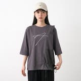 刺繍フリルドローコード7分袖プルオーバー | non-hedge  | 詳細画像2 