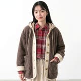グレー | ニットフードボアコート | non-hedge 