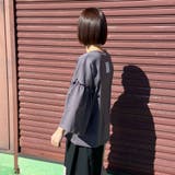 袖フリルネコプリントプルオーバー | non-hedge | 詳細画像4
