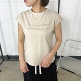 ベージュ | フレンチスリーブロゴTシャツ | non-hedge