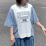 オフホワイト | デニム切替ロゴプルオーバー | non-hedge