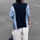 デニム切替ロゴプルオーバー | non-hedge | 詳細画像20