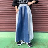 デニム切替ラインスカート | non-hedge | 詳細画像9