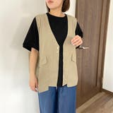 ナイロン風ボタンベスト | non-hedge  | 詳細画像17 