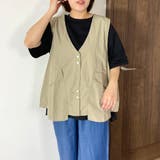 ナイロン風ボタンベスト | non-hedge  | 詳細画像18 