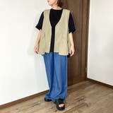ナイロン風ボタンベスト | non-hedge  | 詳細画像21 