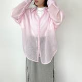 ピンク | ストライプシアーシャツ | non-hedge