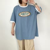 ブルー | リンガーロゴTシャツ | non-hedge 