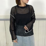ブラック | 配色メッシュプルオーバー | non-hedge