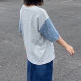 袖デニムプリントプルオーバー | non-hedge | 詳細画像4