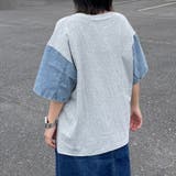 袖デニムプリントプルオーバー | non-hedge | 詳細画像5