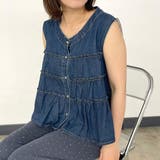 デニムフリルベスト | non-hedge | 詳細画像1