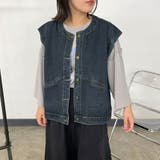 ノーカラーデニムベスト | non-hedge | 詳細画像3