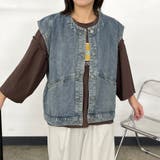 ノーカラーデニムベスト | non-hedge | 詳細画像15