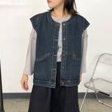 ノーカラーデニムベスト | non-hedge | 詳細画像4