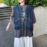 ノーカラーデニムベスト | non-hedge | 詳細画像1