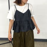 ブラック | デニムキャミビスチェTシャツセット | non-hedge 