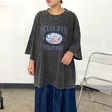 チャコール | ピグメントプリントBIGTシャツ | non-hedge 