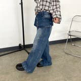 ラップ風レイヤーデニムワイドパンツ | non-hedge | 詳細画像11