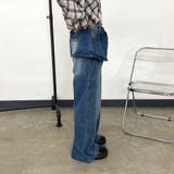 ラップ風レイヤーデニムワイドパンツ | non-hedge | 詳細画像12
