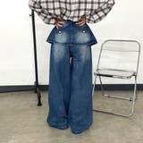 ラップ風レイヤーデニムワイドパンツ | non-hedge | 詳細画像14