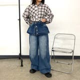 ラップ風レイヤーデニムワイドパンツ | non-hedge | 詳細画像24