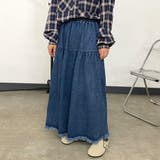 フリンジデニムティアードスカート | non-hedge | 詳細画像13
