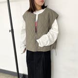キルトノーカラーベスト | non-hedge  | 詳細画像2 