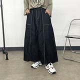 ブラック | ステッチデニムスカート | non-hedge 