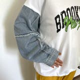 袖デニム切替ロゴプルオーバー | non-hedge  | 詳細画像8 